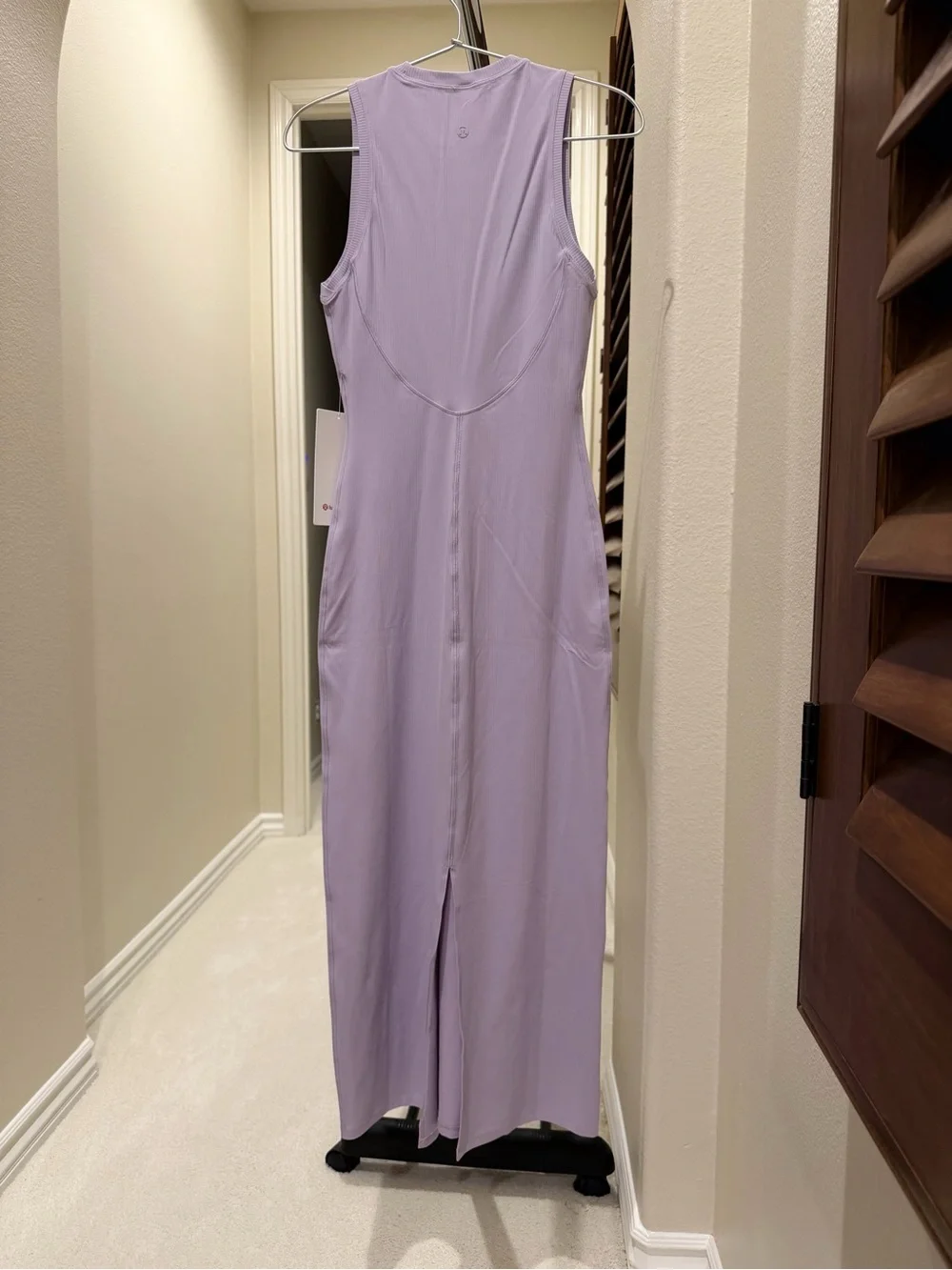 NWT Lululemon All Aligned Ribbed Midi Dress Lilac Ether LILE Size 4